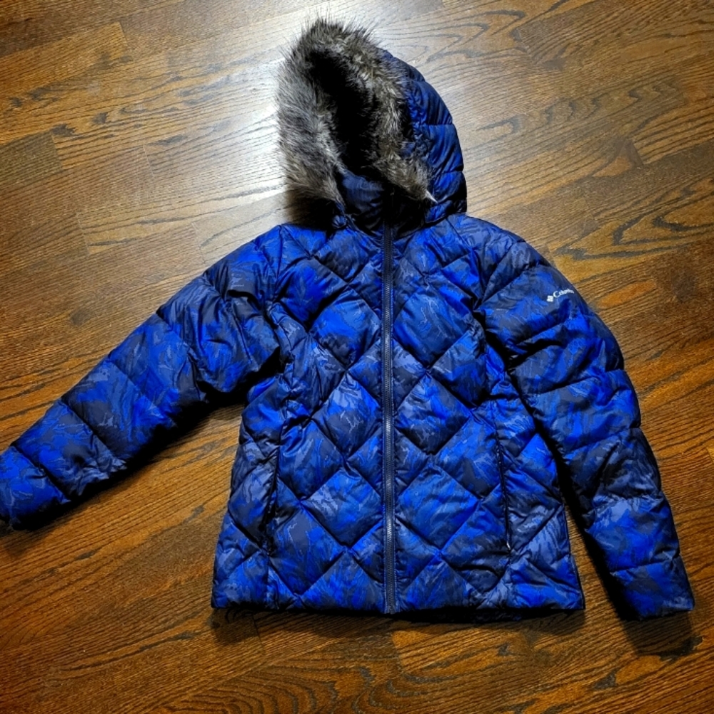 Royal blue and black Columbia coat